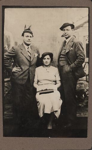 Photograph - Hilda & Leo Sterne with Male Friend, Austria, pre 1939