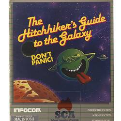 Apple Macintosh Software Game - 'The Hitch Hikers Guide To The Galaxy', 3½" Floppy Disk, 1984