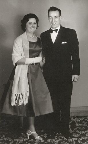 Digital Photograph - Barbara & John Woods, Dressed for Foy & Gibsons' Ball, Melbourne, 1959