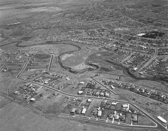 Negative - Aerial View of Essendon, Victoria, 31 Dec 1964