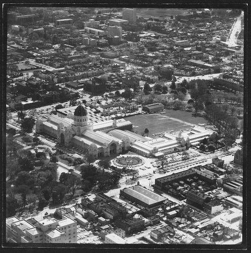 Photograph - Aerial View of the Royal Exhibition Building, Carlton, Victoria, Apr 1962