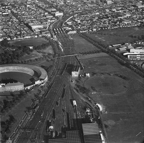 Negative - Aerial View of Melbourne, 1950-1960