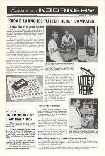 Newsletter - 'Australian Kodakery', No 28, Aug 1971