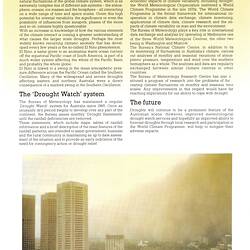 Leaflet - Bureau of Meteorology, 'Drought in Australia', 1991