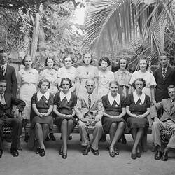 Negative - Kodak Australasia Pty Ltd, Staff Group Portrait, Kodak Branch, Townsville, QLD, 1930s