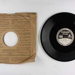 Disc Recording - Edison, Double-Sided, 'Ave Maria' and 'Explanatory Talk', 1919-1929
