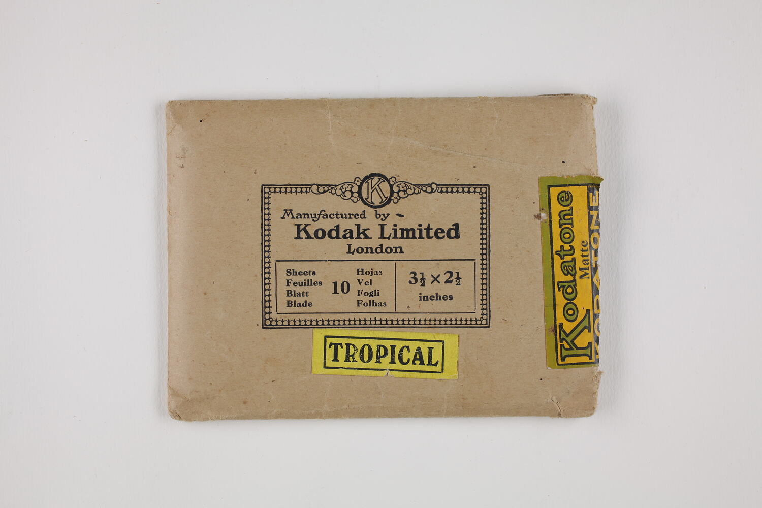Photographic Paper Kodak Limited, 'Kodatone Matte Tropical', circa 1930s