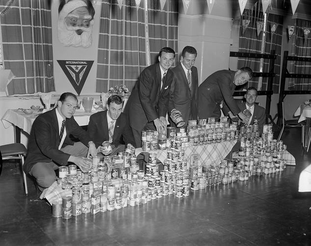 Young Men's Christian Association, Canned Food Display, Victoria, 16 Dec 1959