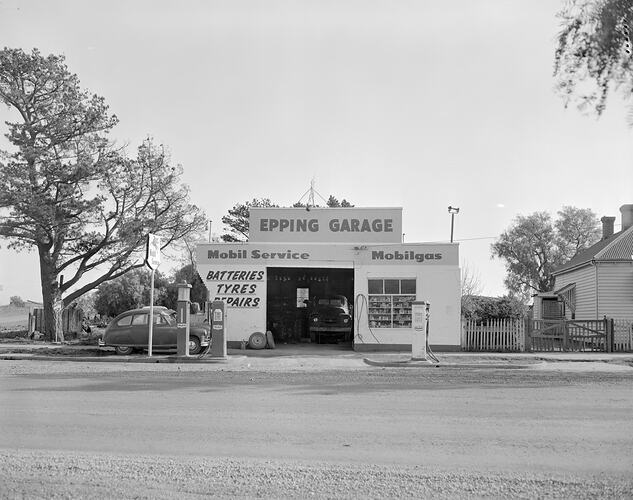 Mobil Corporation, Service Station Exterior, Epping, Victoria, 18 Jul 1963