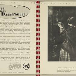 Leaflet -  Kodak Australasia Pty Ltd, 'Calotype Versus Daguerrotype', Kodak Jubilee Promotion, 1938