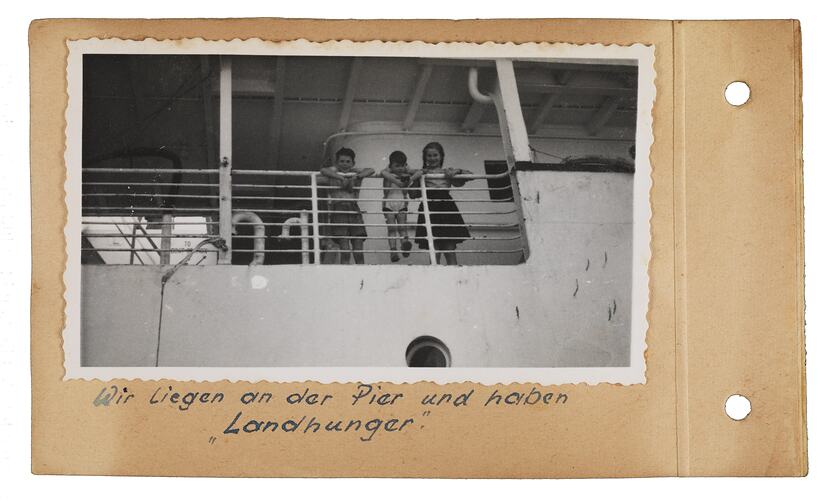 Lischke children on ship, Freemantle, Dec. 1955