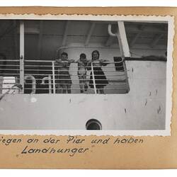 Photograph - Album Page 22, Three Lischke Children Onboard MS Skaubryn, Walter Lischke, Nov-Dec 1955