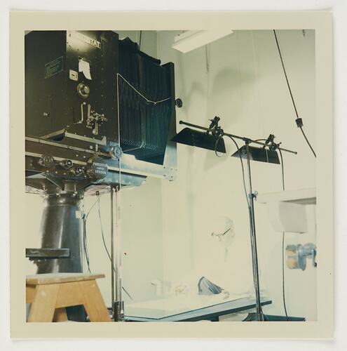 Slide 180, 'Extra Prints of Coburg Lecture', Worker Using Photostat in Studio, Kodak Factory, Coburg, circa 1960s