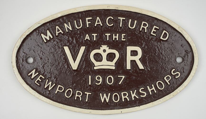 Locomotive Builders Plate - VR Railways, 1907