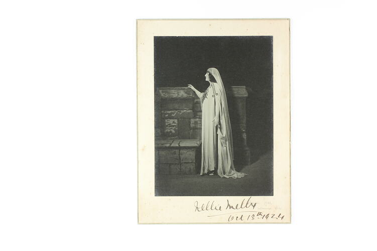 Photograph - Dame Nellie Melba as Marguerite in 'Faust', Autographed, 13 Oct 1924