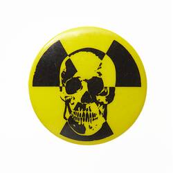 Badge, Skull & Radiation Symbol