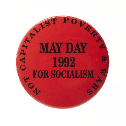 Badge - May Day 1992 For Socialism