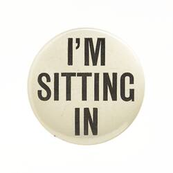 Badge - I'm Sitting In, circa 1968-1969