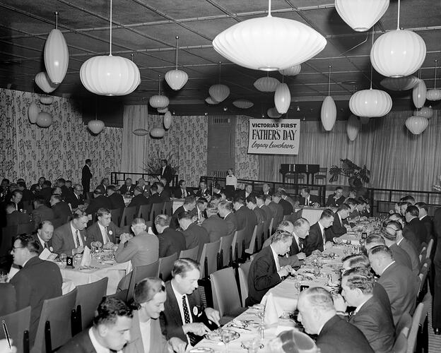 Legacy Australia, Father's Day Luncheon, Chevron Hotel, Melbourne, Victoria, Sep 1958