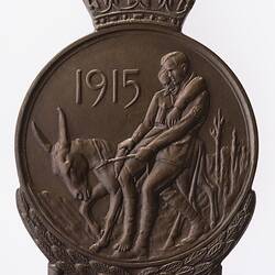 Medal - Anzac Commemorative Medallion, Australia, Private Aubrey L.B. Hampton, 1967