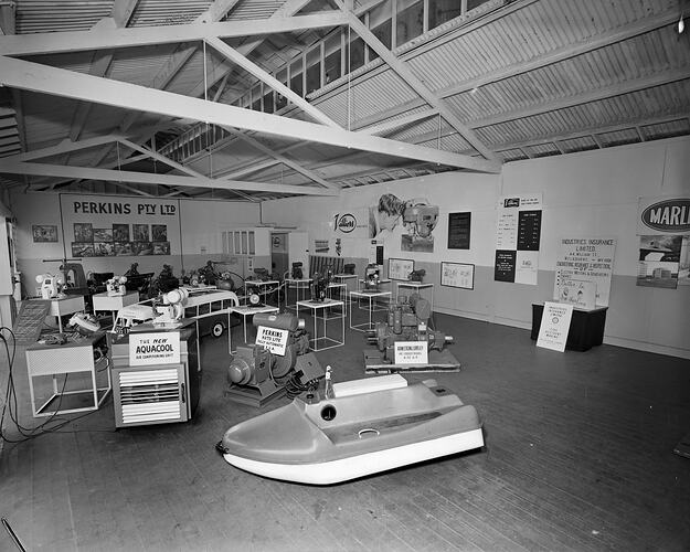 Perkins Pty Ltd, Exhibition Display, Melbourne, Victoria, Sep 1958