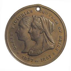 Medal - Diamond Jubilee of Queen Victoria, City of Melbourne, Victoria, Australia, 1897