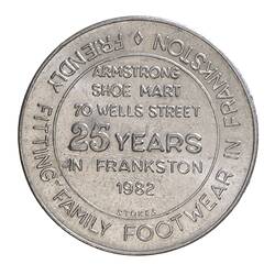 Medal - Armstrong Shoe Mart, Frankston, Victoria, Australia, 1981