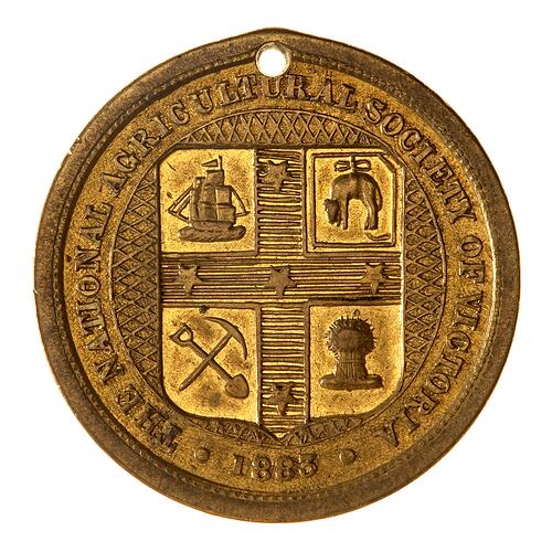 Medal - National Agricultural Society of Victoria Commemorative, 1883