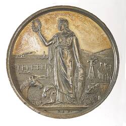 Medal - Royal Agricultural Society of Victoria Silver Prize, 1890-91 AD
