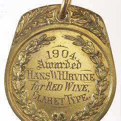 Medal - Royal Agricultural Society of New South Wales, 1904 AD