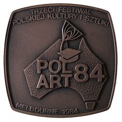 Medal - Festival of Polish Art, Melbourne, 1984 AD