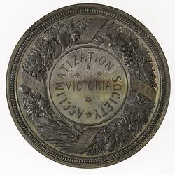 Medal - Acclimatization Society of Victoria, Silver, Australia, 1868