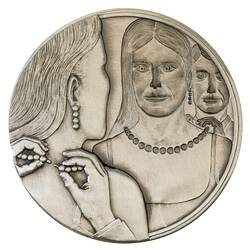 Medal - Courtship: Gift of Jewellery, Royal Australian Mint, Canberra, Michael Meszaros, Australia, 1990