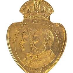 Medal - Coronation of King Edward VII & Queen Alexandra Commemorative, Specimen, City of Hawthorn, Victoria, Australia, 1902