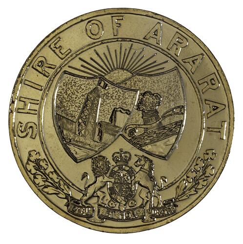 Medal - Sesquicentenary of Victoria, Shire of Ararat, 1985 AD