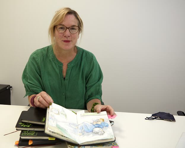 Liz McGrath & Her COVID-19 Sketchbooks, Melbourne Museum, Carlton, 25 Feb 2021