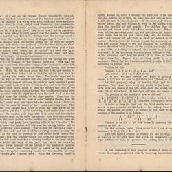 Open booklet with off-white pages and black printed text.