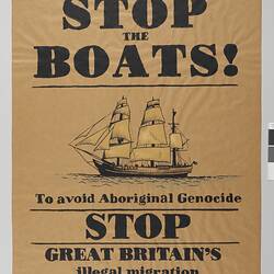 Poster - 'Stop The Boats', Peter Drew, South Australia 2016