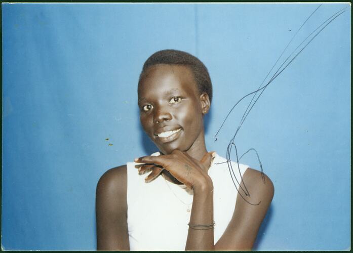 Nyadol Nyuon, Half Portrait, Kakuma Refugee Camp, Kenya, circa 2003