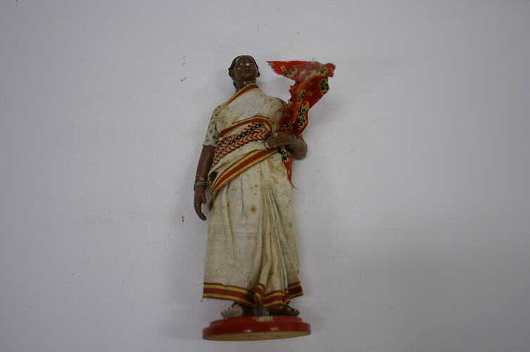 Indian Figure - Hindu Woman, Clay, circa 1880
