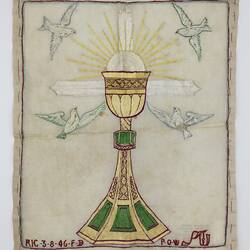 Altar Cloth - Hand Embroidered, Rowville POW Camp, 1946