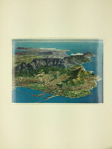 HT 54689, Postcard - Aerial View of the Cape Peninsula, South Africa, 1959 (MIGRATION), Document, Registered