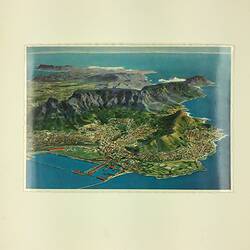 HT 54689, Postcard - Aerial View of the Cape Peninsula, South Africa, 1959 (MIGRATION), Document, Registered