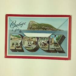 HT 54752, Postcard Envelope - Greetings from the Rock, Gibraltar, 1967 (MIGRATION), Document, Registered
