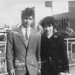 Digital Photograph - Iole & Vincenzo Marino, Port of Naples, En Route To Australia, Dec 1960