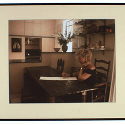 Photograph - Prue Acton Sketching, Framed, 1980s