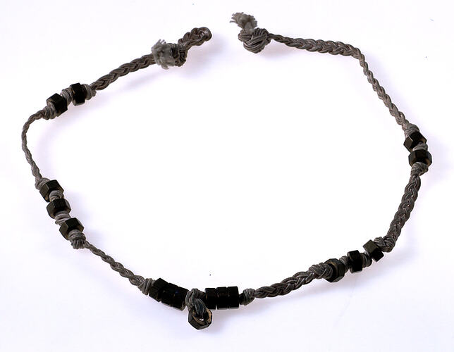 Necklace - Metal Nuts and Cord