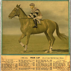 Picture - Phar Lap & Jim Pike, Mounted, 1930s