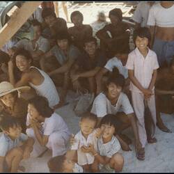 Digital Image - Vietnamese Refugee Family Groups, Pulau Tengah, Johore, Malaysia, 1978-1979
