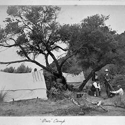 Photograph - 'Our Camp, Phillip Island', by A.J. Campbell, Cape Woolamai, Victoria, Nov 1896